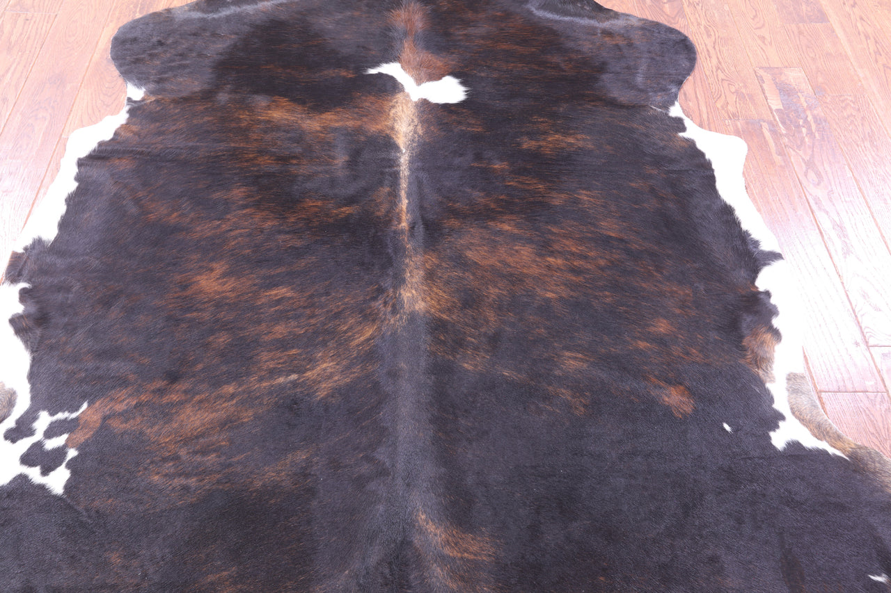 Tricolor Natural Cowhide Rug - Large 6'10"H x 5'11"W