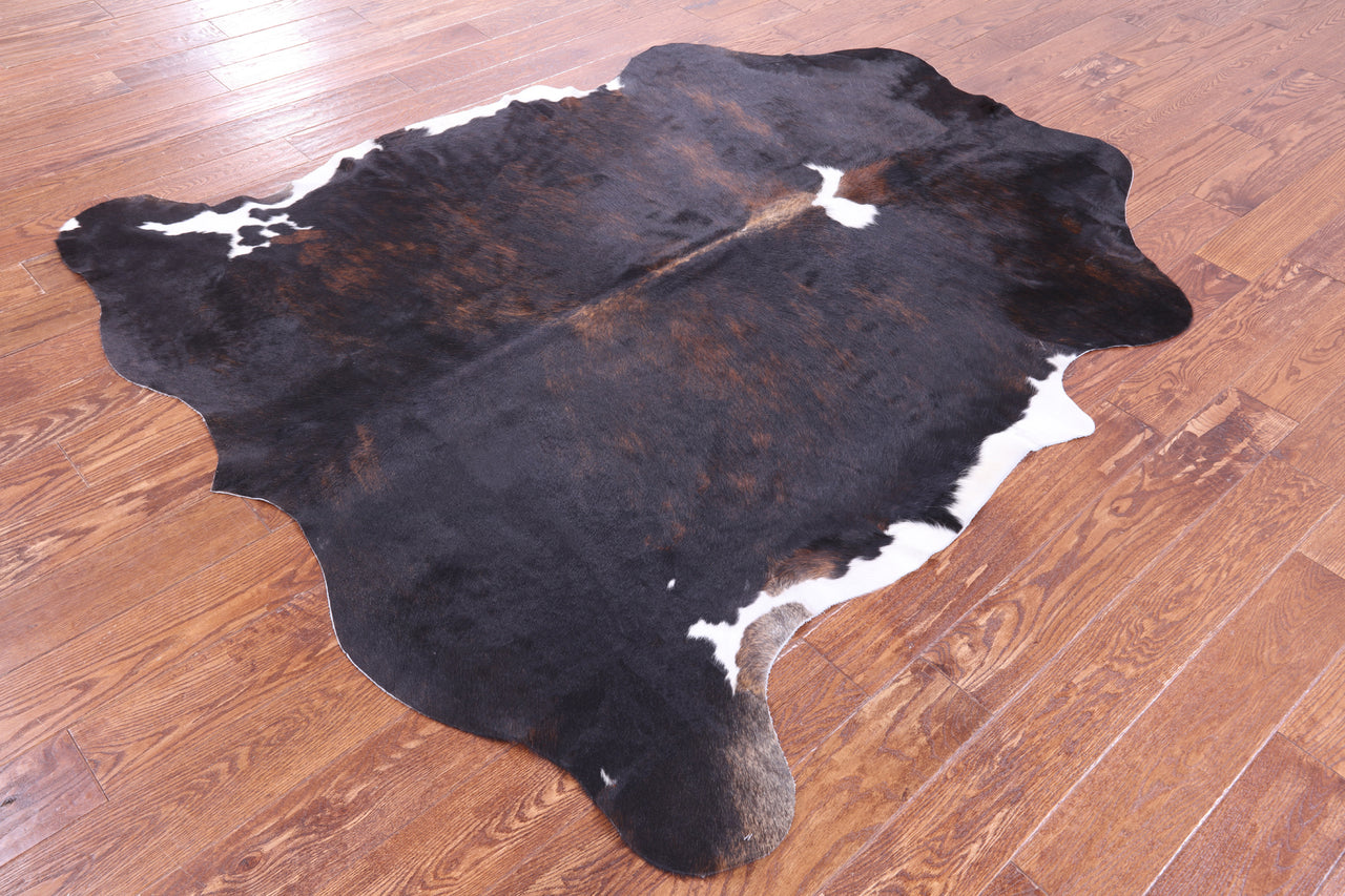 Tricolor Natural Cowhide Rug - Large 6'10"H x 5'11"W