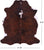 Brown & White Natural Cowhide Rug - Large 6'9"H x 5'10"W