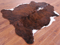 Thumbnail for Brown & White Natural Cowhide Rug - Large 6'9