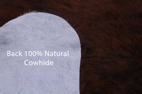 Thumbnail for Brown & White Natural Cowhide Rug - Large 6'9