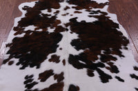 Thumbnail for Tricolor Natural Cowhide Rug - Large 6'6