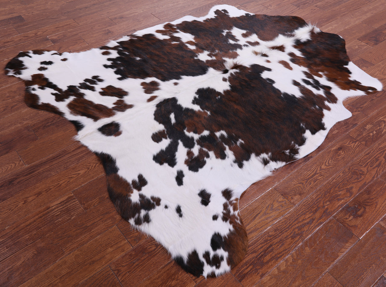 Tricolor Natural Cowhide Rug - Large 6'6"H x 6'0"W