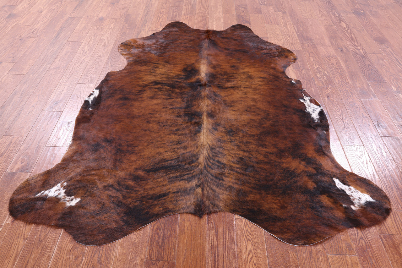 Tricolor Natural Cowhide Rug - Large 6'10"H x 5'11"W