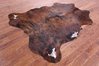 Thumbnail for Tricolor Natural Cowhide Rug - Large 6'10