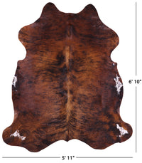 Thumbnail for Tricolor Natural Cowhide Rug - Large 6'10