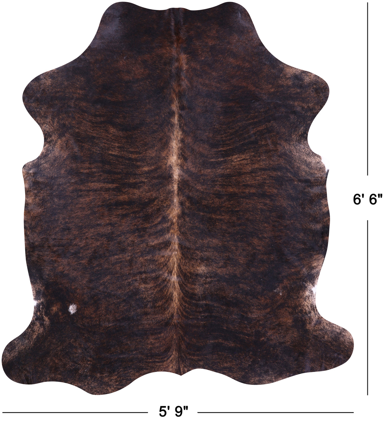 Brindle Natural Cowhide Rug - Large 6'6"H x 5'9"W