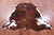 Brown & White Natural Cowhide Rug - Large 6'11"H x 5'11"W