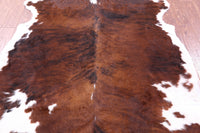 Thumbnail for Brown & White Natural Cowhide Rug - Large 6'11