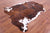 Brown & White Natural Cowhide Rug - Large 6'11"H x 5'11"W