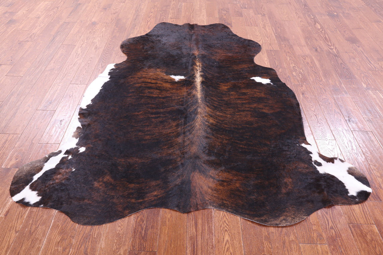 Tricolor Natural Cowhide Rug - Large 6'10"H x 6'2"W