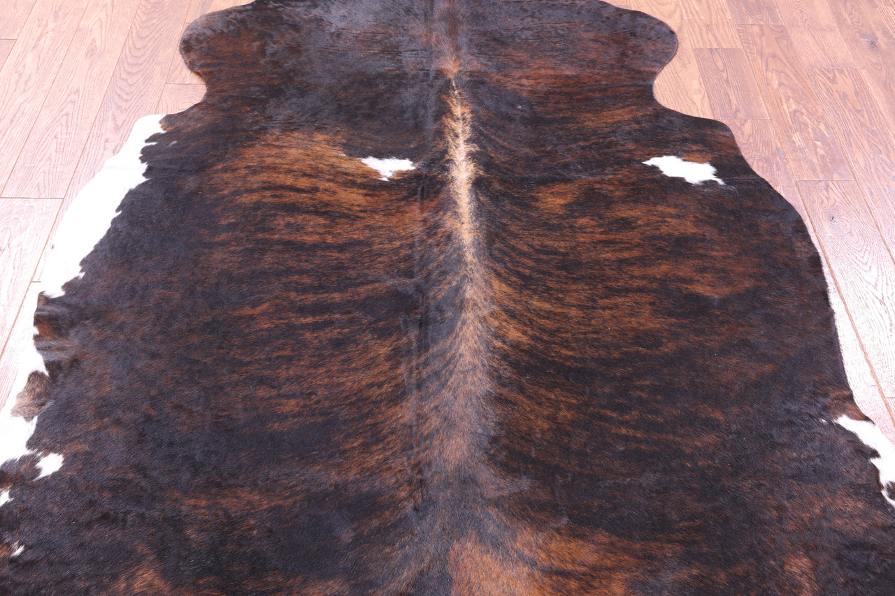 Tricolor Natural Cowhide Rug - Large 6'10"H x 6'2"W