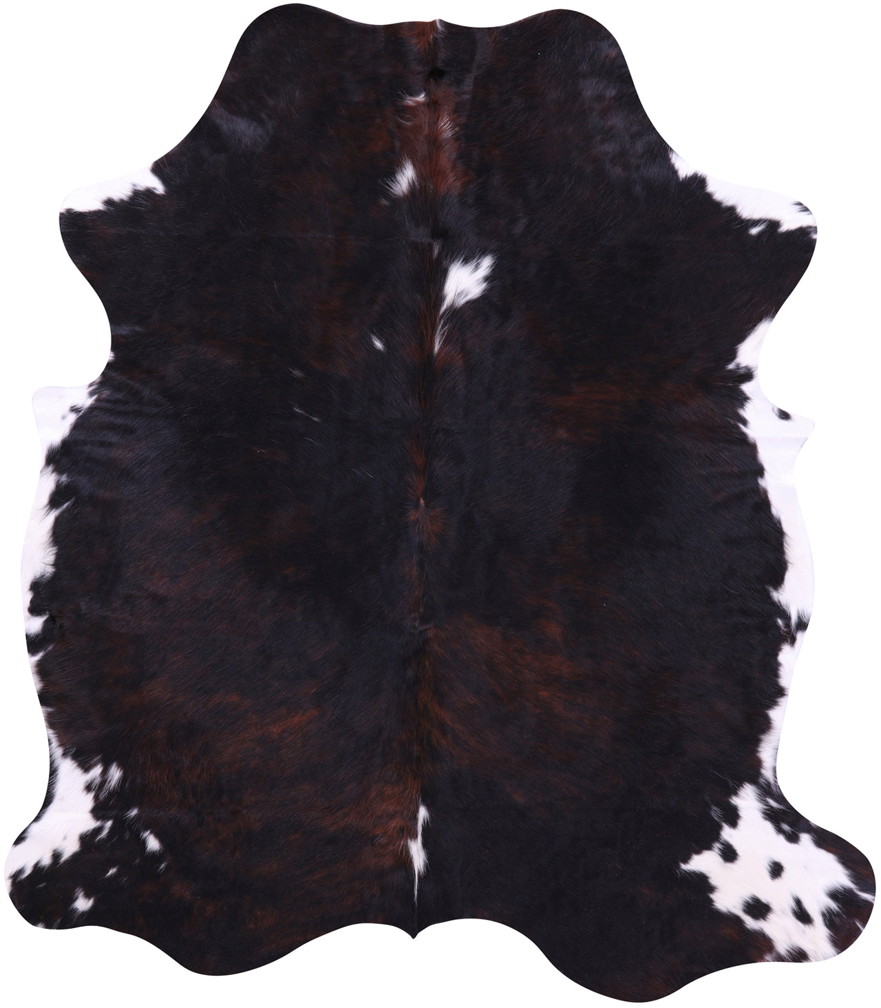 Tricolor Natural Cowhide Rug - Large 6'5"H x 5'6"W