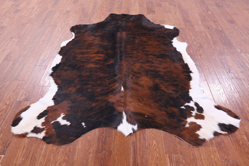 Tricolor Natural Cowhide Rug - Large 6'8