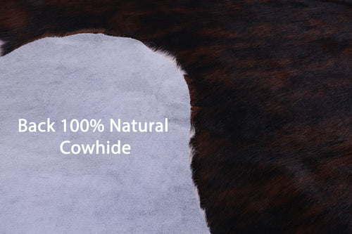 Tricolor Natural Cowhide Rug - Large 6'8