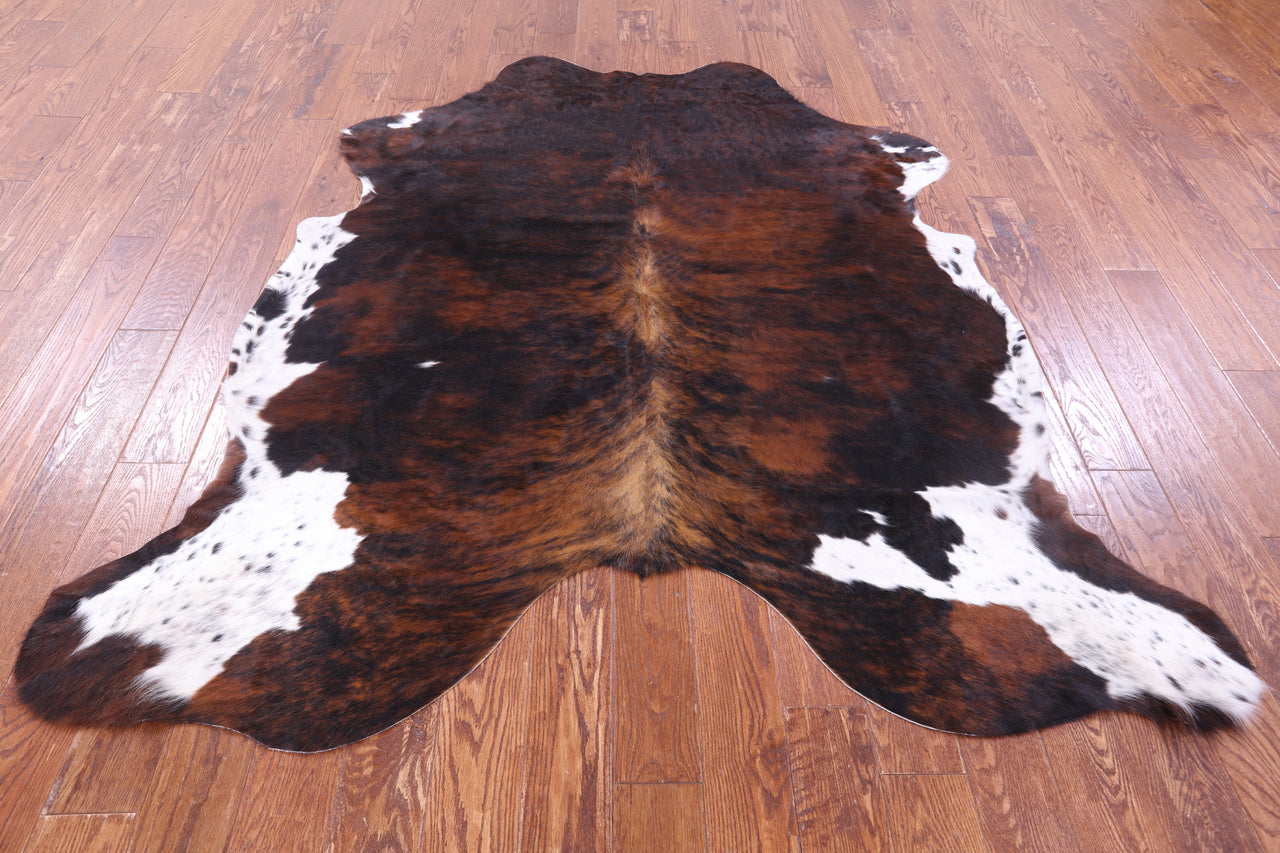 Tricolor Natural Cowhide Rug - Large 6'11"H x 6'3"W