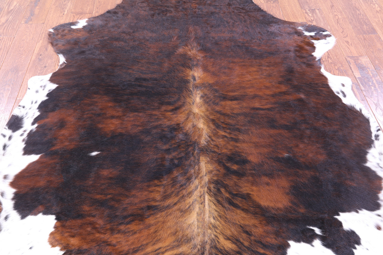 Tricolor Natural Cowhide Rug - Large 6'11"H x 6'3"W