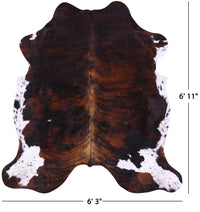 Thumbnail for Tricolor Natural Cowhide Rug - Large 6'11