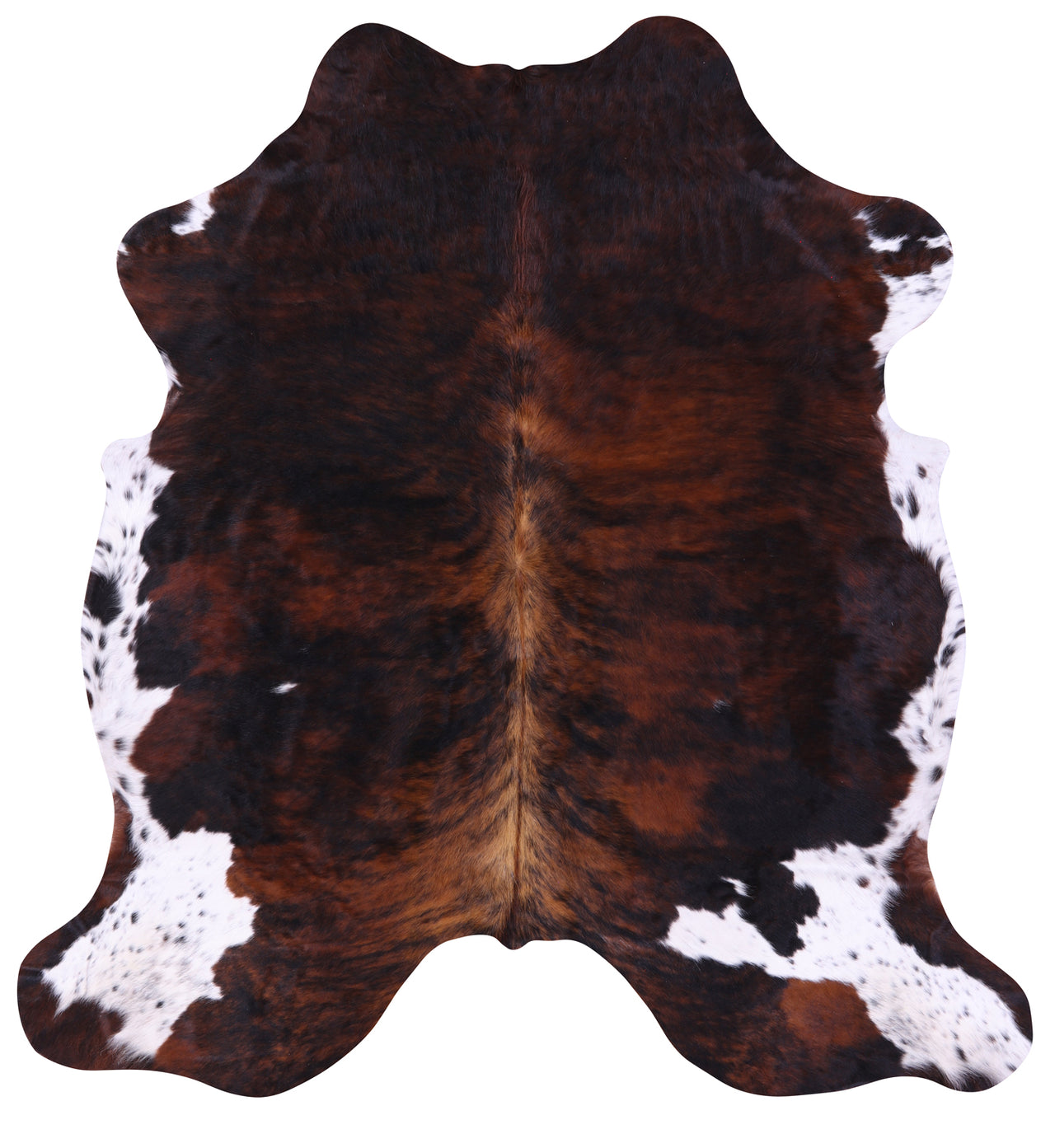 Tricolor Natural Cowhide Rug - Large 6'11"H x 6'3"W