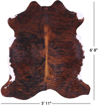 Thumbnail for Brindle Natural Cowhide Rug - Large 6'8