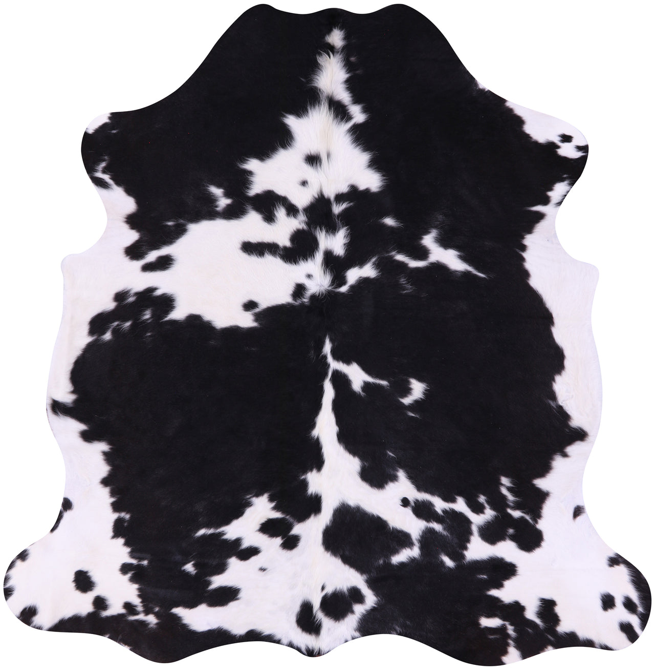 Black & White Natural Cowhide Rug - Large 6'4"H x 6'1"W