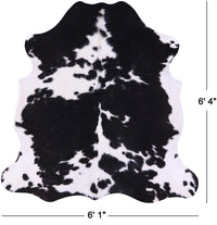 Thumbnail for Black & White Natural Cowhide Rug - Large 6'4