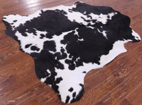 Thumbnail for Black & White Natural Cowhide Rug - Large 6'4