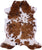 Brown & White Natural Cowhide Rug - Large 6'11"H x 5'10"W