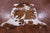 Brown & White Natural Cowhide Rug - Large 6'11"H x 5'10"W