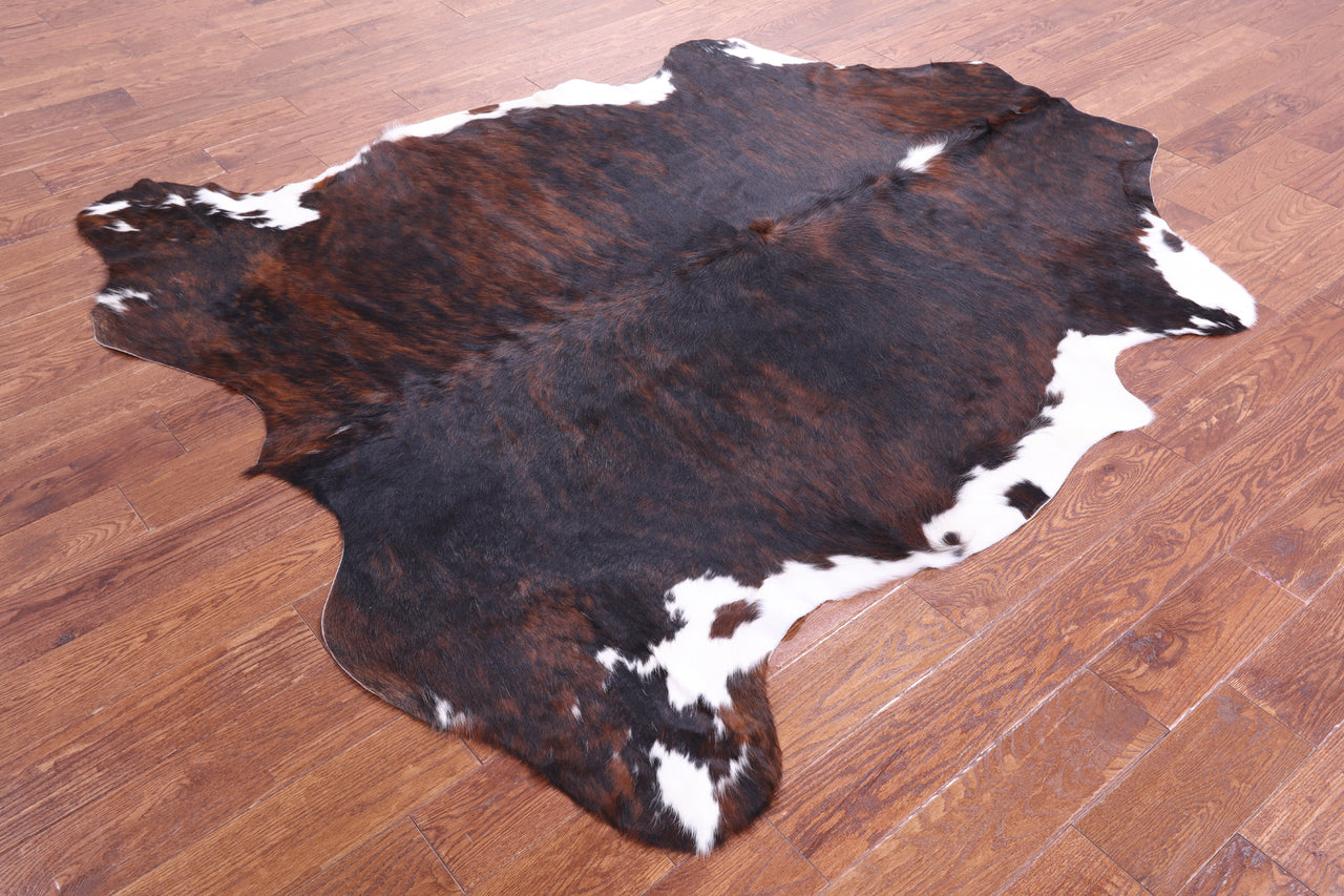 Tricolor Natural Cowhide Rug - XLarge 7'0"H x 6'0"W