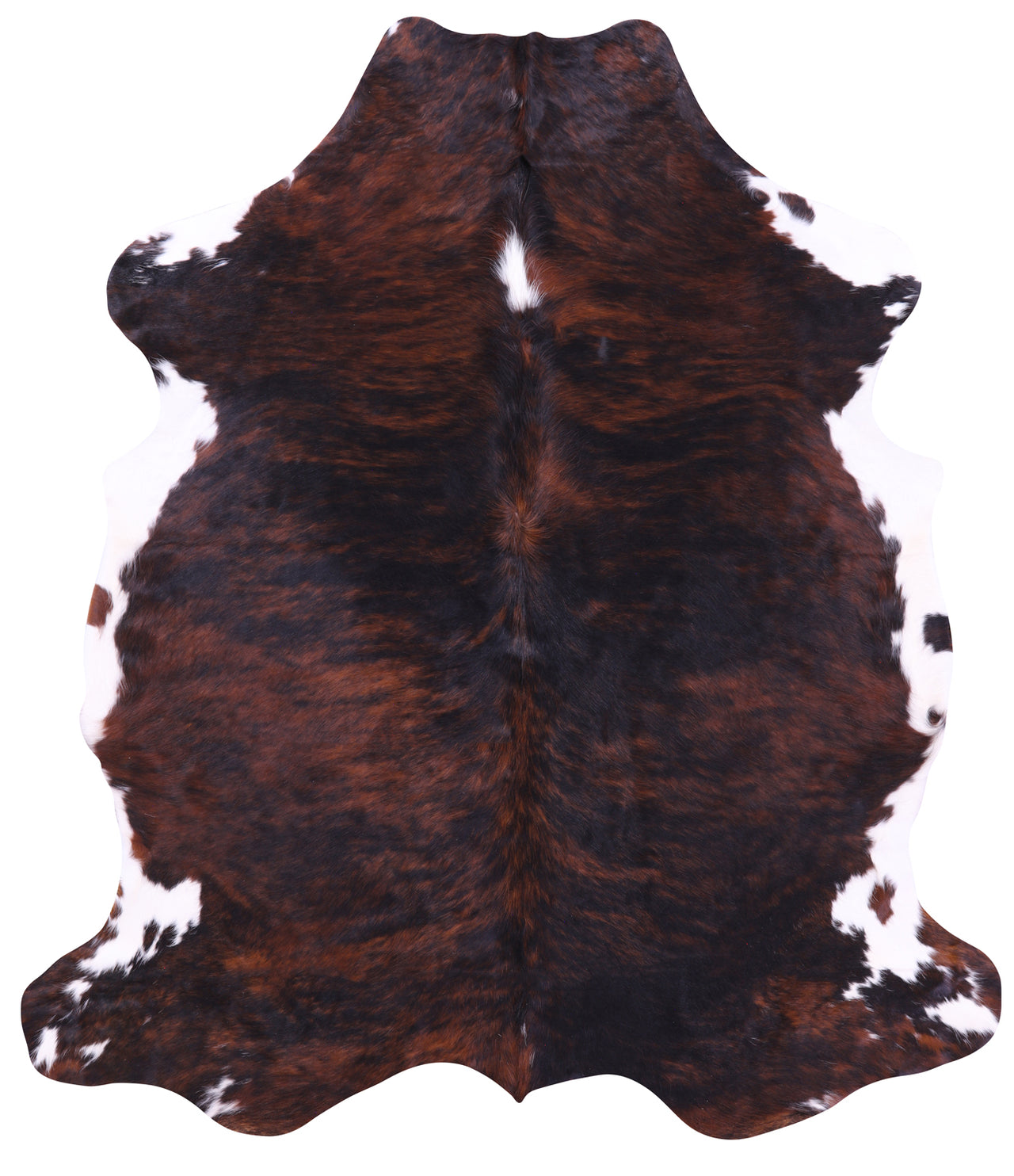 Tricolor Natural Cowhide Rug - XLarge 7'0"H x 6'0"W