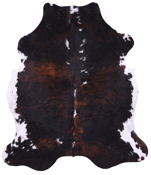 Tricolor Natural Cowhide Rug - XLarge 7'1"H x 6'1"W