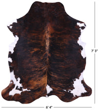 Thumbnail for Tricolor Natural Cowhide Rug - XLarge 7'3