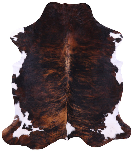 Tricolor Natural Cowhide Rug - XLarge 7'3"H x 6'4"W