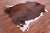 Brown & White Natural Cowhide Rug - XLarge 7'1"H x 6'3"W