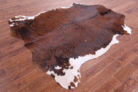 Thumbnail for Brown & White Natural Cowhide Rug - XLarge 7'1