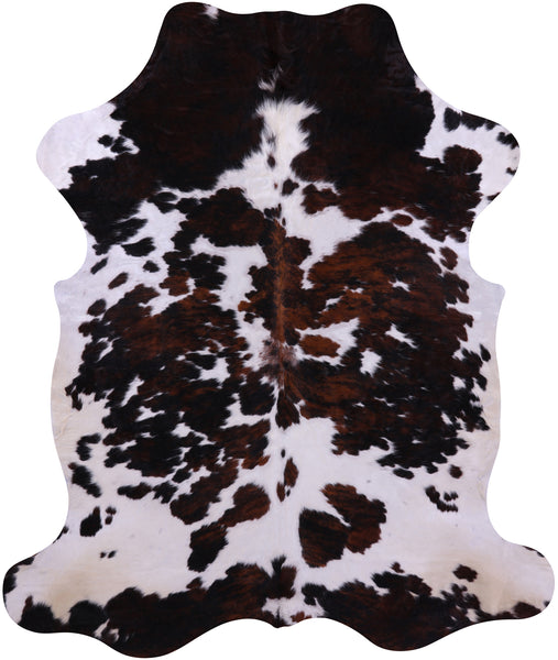 Tricolor Natural Cowhide Rug - XLarge 7'11"H x 6'7"W