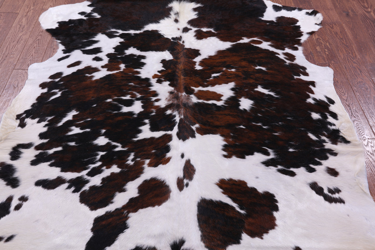 Tricolor Natural Cowhide Rug - XLarge 7'11"H x 6'7"W