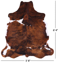 Thumbnail for Tricolor Natural Cowhide Rug - Large 6'4