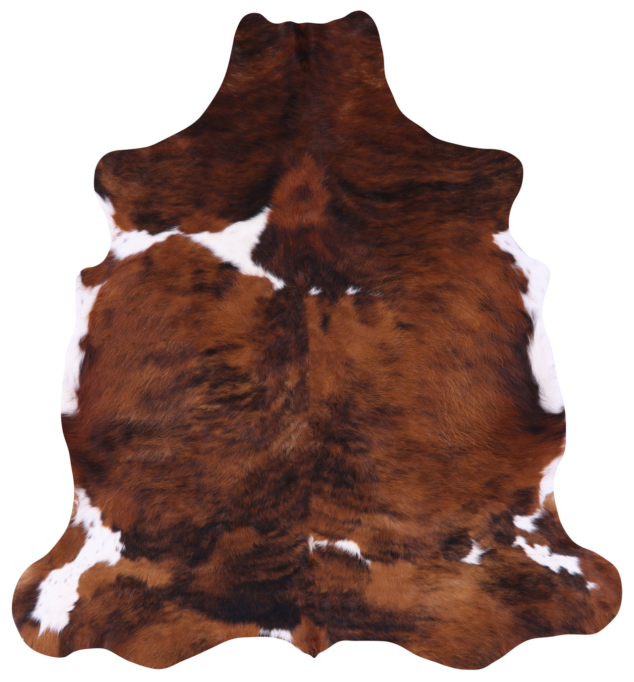 Tricolor Natural Cowhide Rug - Large 6'4"H x 5'8"W