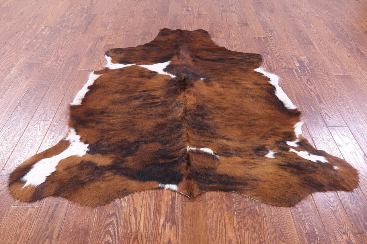 Tricolor Natural Cowhide Rug - Large 6'4"H x 5'8"W