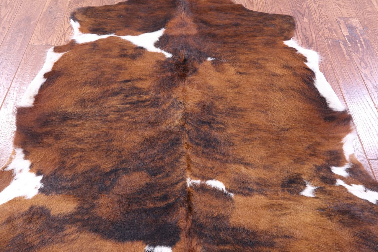 Tricolor Natural Cowhide Rug - Large 6'4"H x 5'8"W