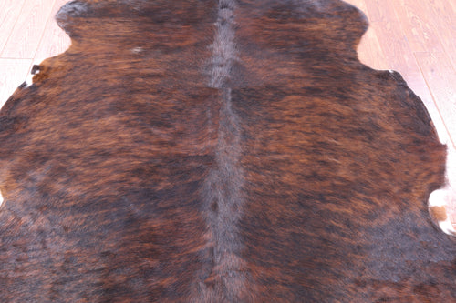 Dark Brown Natural Cowhide Rug - Large 6'6