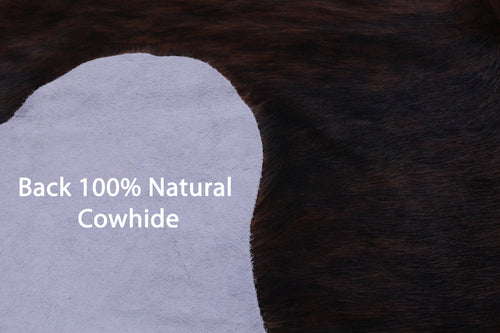 Dark Brown Natural Cowhide Rug - Large 6'6