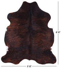 Thumbnail for Brown Natural Cowhide Rug - Large 6'6