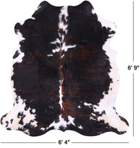Thumbnail for Tricolor Natural Cowhide Rug - Large 6'9
