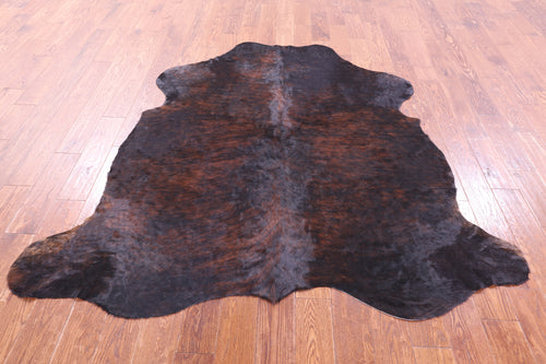 Dark Brown Natural Cowhide Rug - Large 6'4