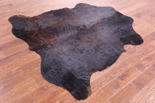 Dark Brown Natural Cowhide Rug - Large 6'4