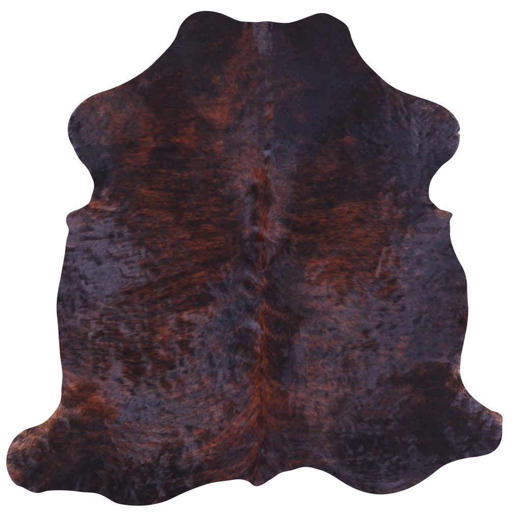 Dark Brown Natural Cowhide Rug - Large 6'4"H x 6'3"W