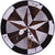 Tricolor Round Star Patchwork Cowhide Rug - 3' 1" x 3' 1"